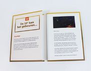 폴더 7 인치 HD 2GB 다 페이지 사업 선물을 위한 handmade lcd 영상 소책자 카드에 있는 영상