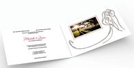 결혼식 자석 단추, 풀 컬러 디지털 방식으로 영상 소책자를 가진 영상 안내장 카드