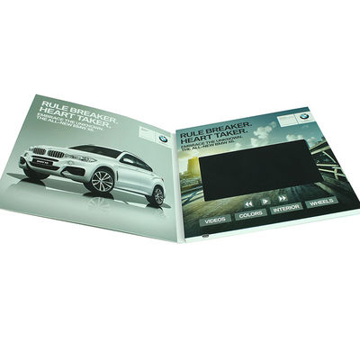 사업 선물 5&quot; IPS 스크린 영상 소책자, 영상 소책자 카드, Lcd 210x165mm UV 소책자 인쇄를 가진 영상 소책자 카드