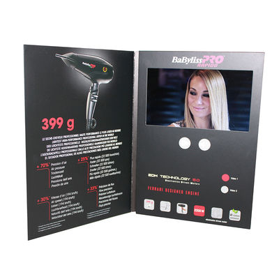 VIF customized Handmade 5 inch IPS Video In Folder Lcd Video Brochure built in 1GB memory 1000mah rechargeable battery