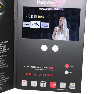 VIF customized Handmade 5 inch IPS Video In Folder Lcd Video Brochure built in 1GB memory 1000mah rechargeable battery