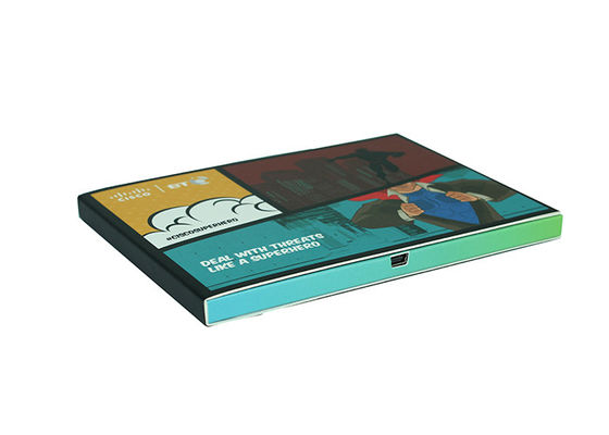 One Button Control LCD Video Brochure , 7 Inch LCD Video Business Card Durable