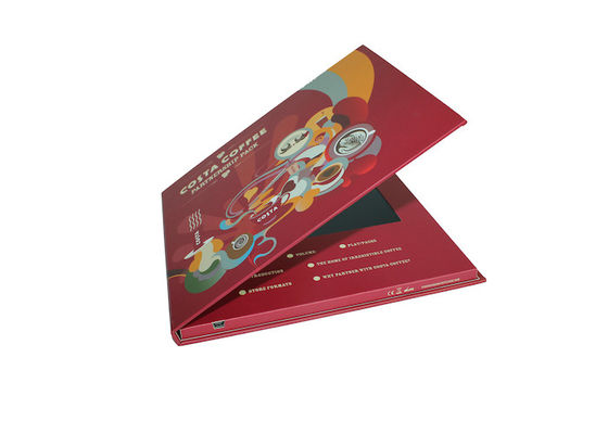 Portable Business Video Greeting Card , 210 x 210mm Size LCD Video Brochure Card