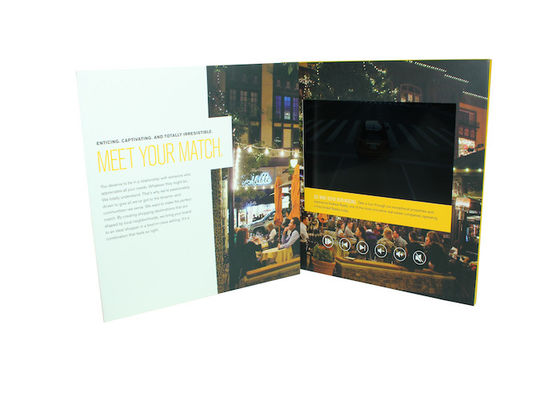 Portable Business Video Greeting Card , 210 x 210mm Size LCD Video Brochure Card