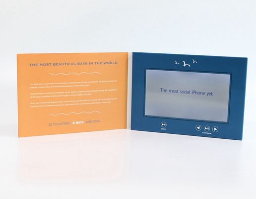 Fastival Gift LCD Video Brochure With 2GB Memory , 10.1 Inch Lcd Video Greeting Card