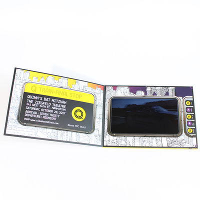 6 Movie - Control LCD Video Card , Gold Stamping Video Greeting Card For Business 