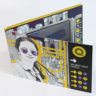 6 Movie - Control LCD Video Card , Gold Stamping Video Greeting Card For Business 