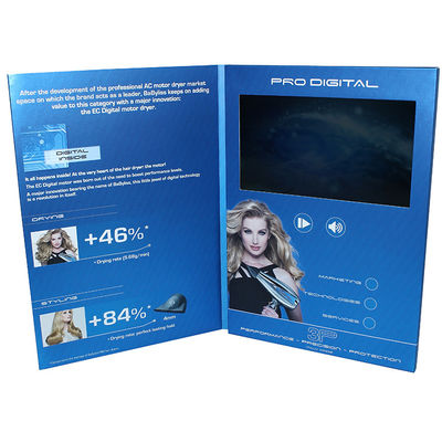 7 Inch LCD Video Greeting Card Custom Fashion Design With A5 Paper Digital Picture Frame