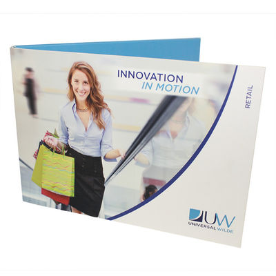 VIF Free Sample Magnetic switch graduations digital video brochure 7 inch  with A4 / A5 paper for business invitations