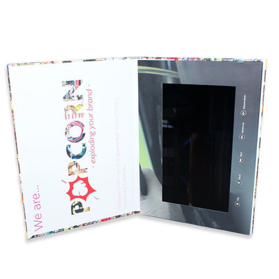 4C Full Color 10 Inch Video Brochure 13 Months Warranty For Business Invitations