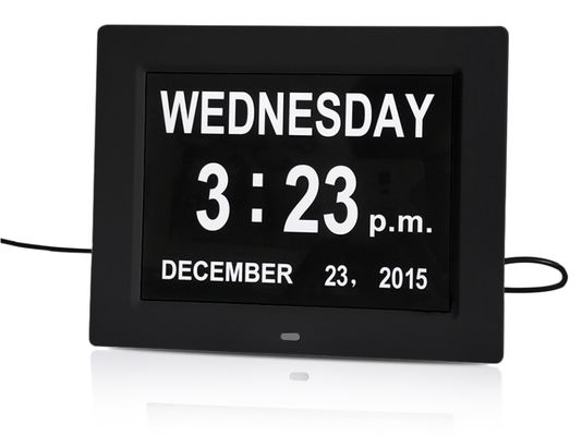 American Lifetime, Newest Version Updated Memory Loss Digital Calendar Day Clock with Day Cycles & Battery Backup(White）