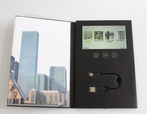7 Inch IPS HD 1080P Video LCD Digital Brochure Full Colors In Folder 8GB Memory