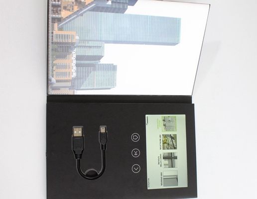7 Inch IPS HD 1080P Video LCD Digital Brochure Full Colors In Folder 8GB Memory