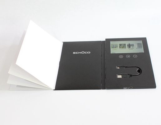 7 Inch IPS HD 1080P Video LCD Digital Brochure Full Colors In Folder 8GB Memory