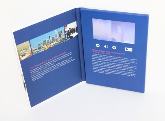 VIF customized Handmade 5 inch IPS Video In Folder Lcd Video Brochure built in 1GB memory 1000mah rechargeable battery