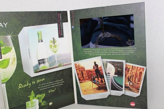Fastival Gift LCD Video Brochure With 2GB Memory , 10.1 Inch Lcd Video Greeting Card